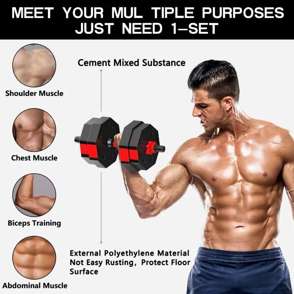 Adjustable Dumbbell Set - 20-80lbs