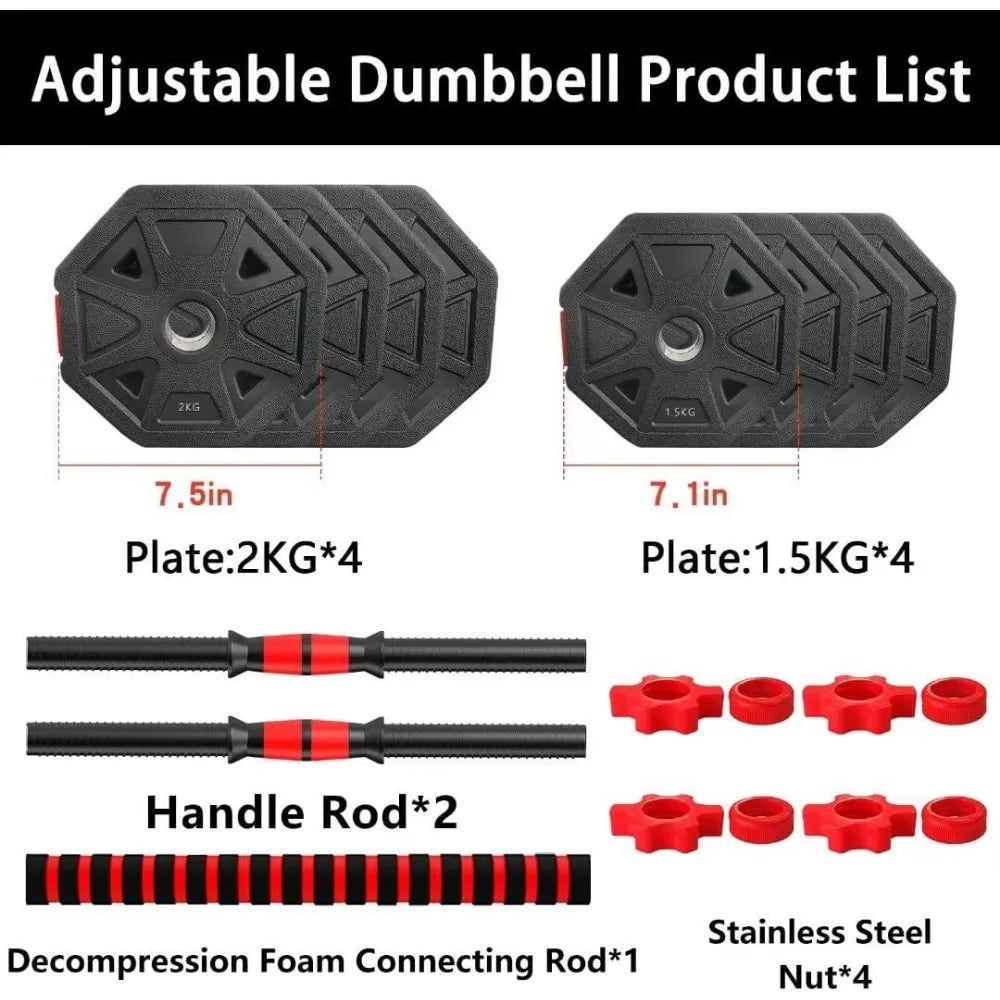 Adjustable Dumbbell Set - 20-80lbs